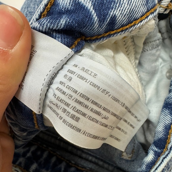 Abercrombie Fitch Jeans Womens Size 27 4 Short Blue The Mom High Rise Curve Love - Picture 7 of 10
